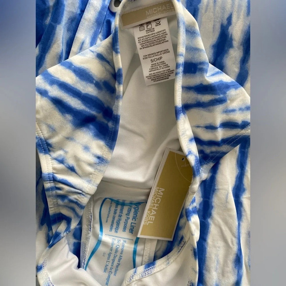 NWT MICHAEL Kors Striped Blue and White Tankini Swimsuit Size S - Picture 15 of 15